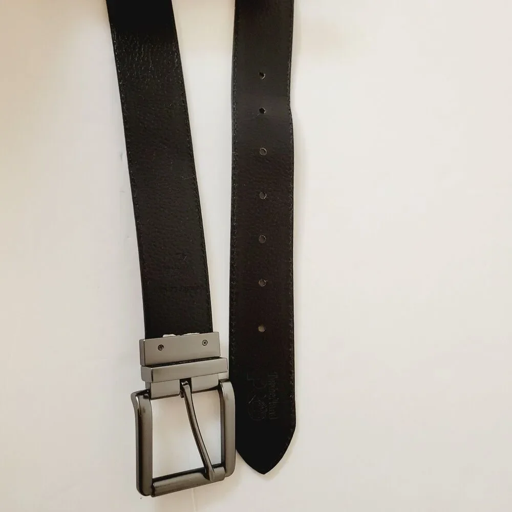 Timberland Genuine Leather Black Classic Casual Size 42/44 Mens Belt